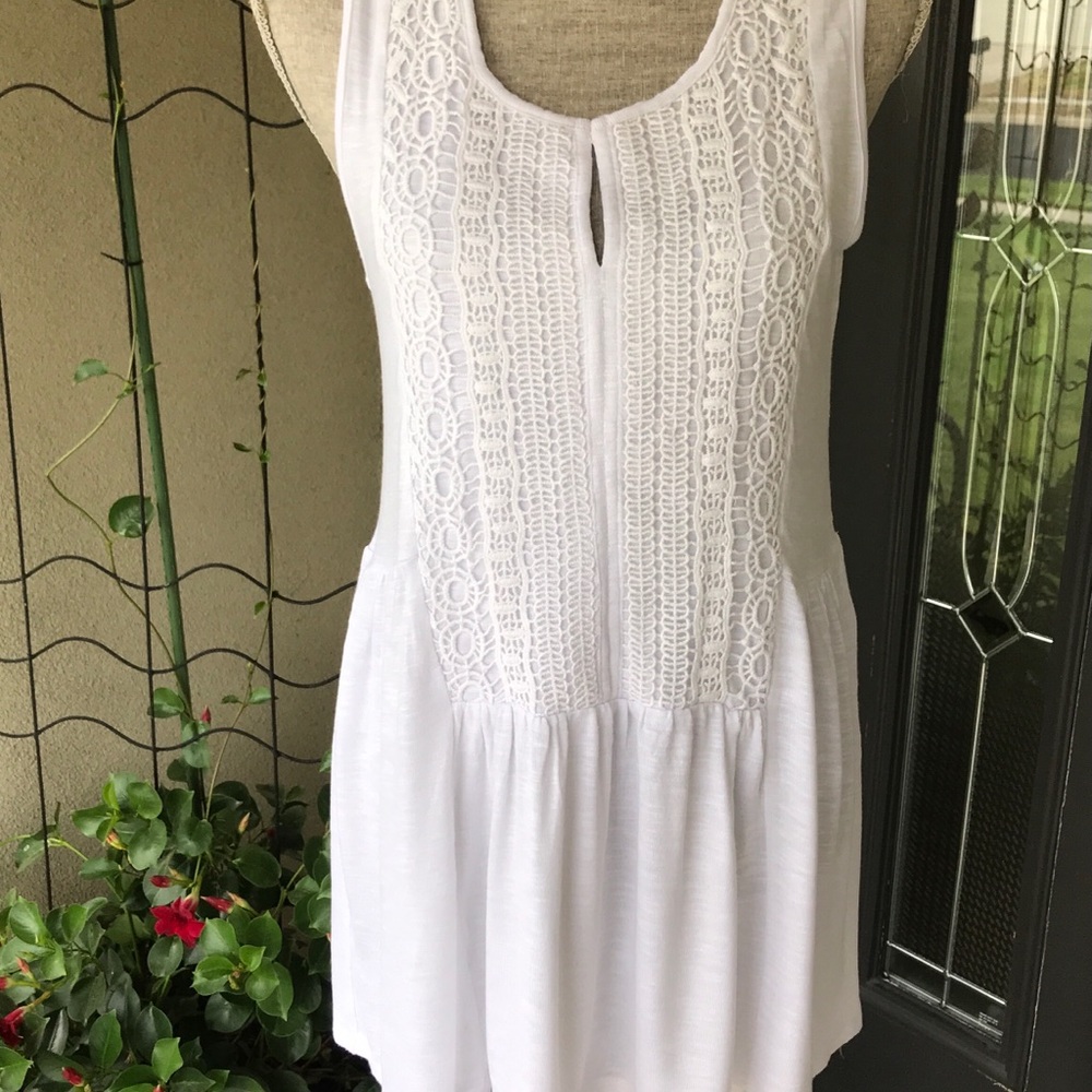 Catherine ~ Womens White Long Tunic top